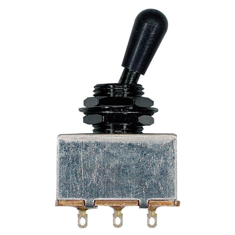 Boston SW-5-BB toggle switch 3-way, block shape, black knob, black