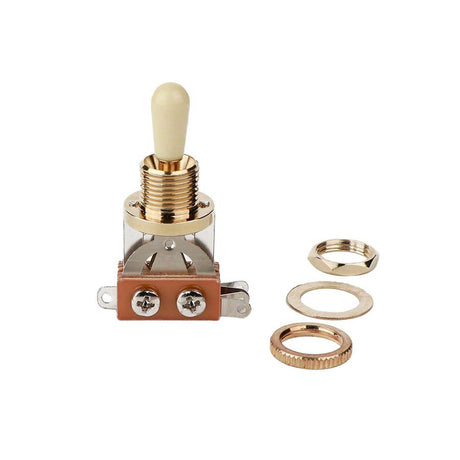 Boston SW-23-GI toggle switch 3-way, open, gold lacquer, ivory cap