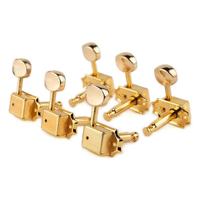Boston 62-GLR Stemmechanieken voor gitaar, goud, 3x links + 3x rechts, vintage style, metalen knoppen