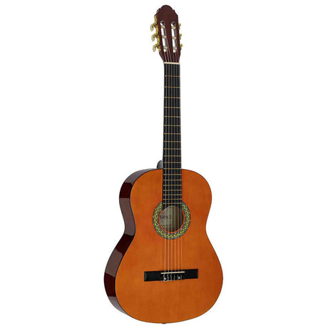 A. Martinez MTC-080 4/4 klassieke gitaar bruin naturel met standaard, tas en tuner