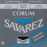 Savarez 500-AJ snaren set classic, KF composite fiber, silverwound Corum basses, hard tension