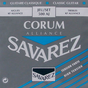 Savarez 500-AJ snaren set classic, KF composite fiber, silverwound Corum basses, hard tension