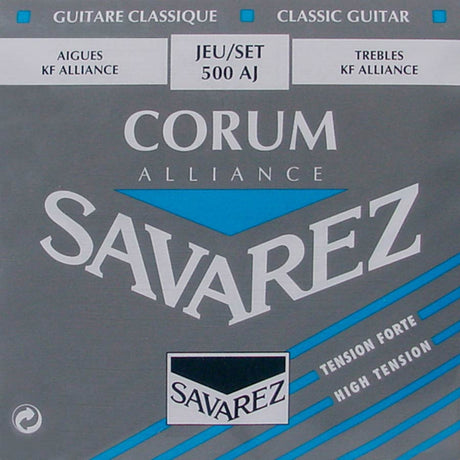 Savarez 500-AJ snaren set classic, KF composite fiber, silverwound Corum basses, hard tension