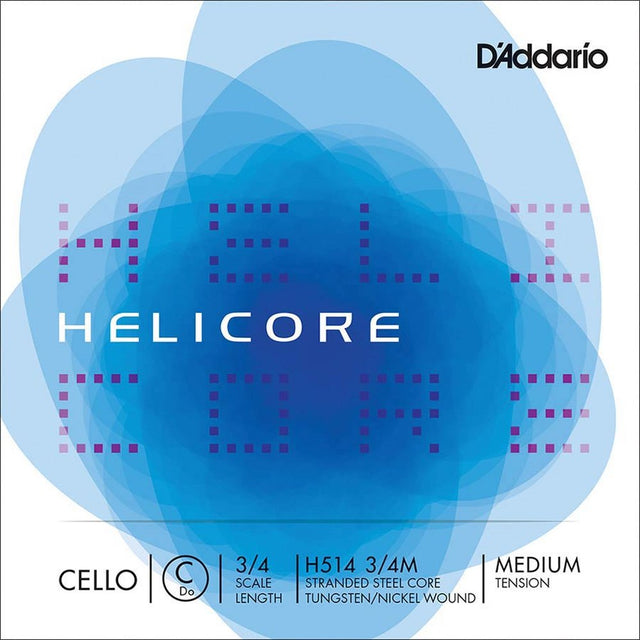 D'Addario H514-34M cello string C-4 3/4, tungsten/silver