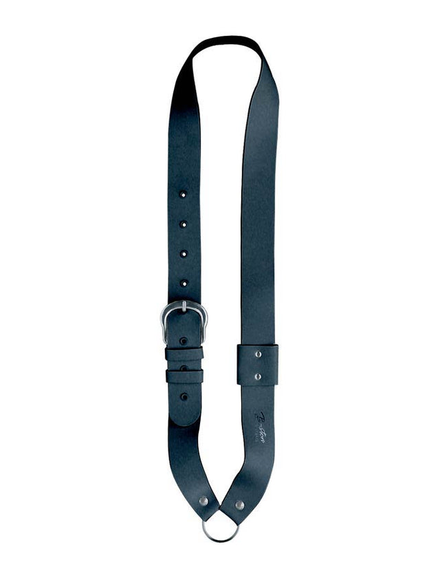 Boston JB-10-B Bandelier voor kleine trom (kindermodel), leder, zwart 140 cm x 4 cm