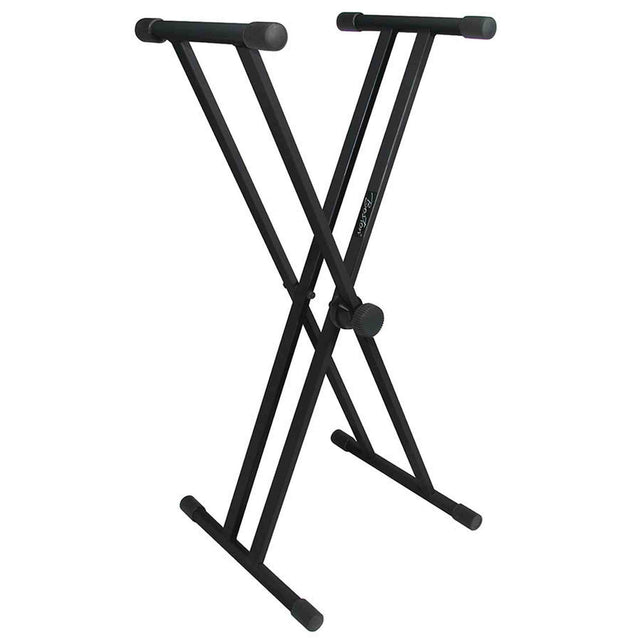 Boston KS-205 Keyboardstatief – Dubbel X-model, 35 cm dragers, twist lock, zwart