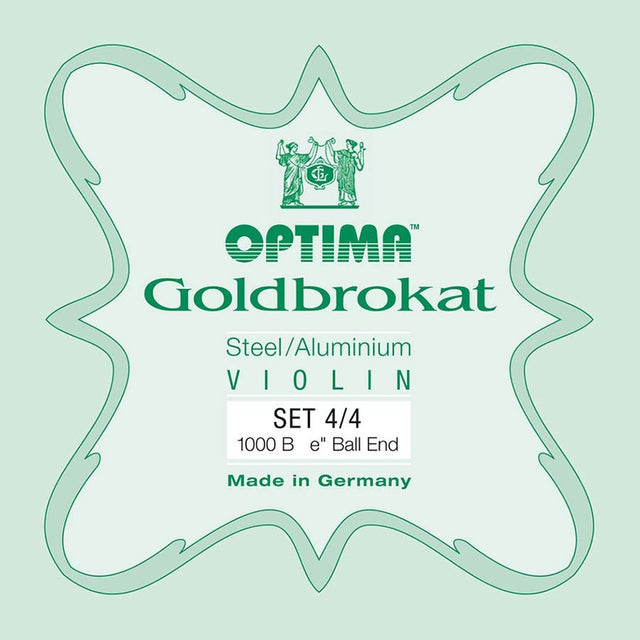 Optima 1000-44 string set for violin 4/4, steel & aluminum, with ball end E-1 string