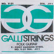 Galli V-021 E-1 snaar acoustic, 011, plain steel, ball-end