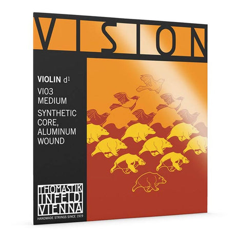 Thomastik Infeld VI-03 violin string D-3 4/4 medium, synthetic core, aluminum wound