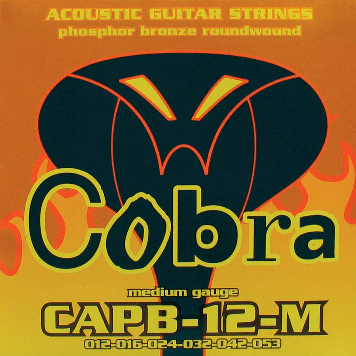 Cobra CAPB-12-M snaren set acoustic, phosphor bronze wound medium, 012-016-024-032-042-053