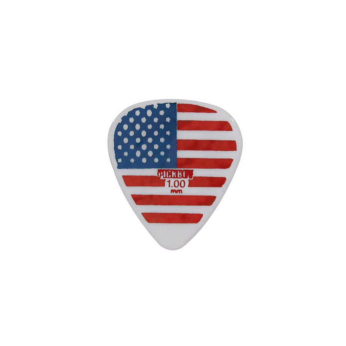 Pickboy GP784-100 1.00 mm. plectra met "USA flag"-design, 50-pack