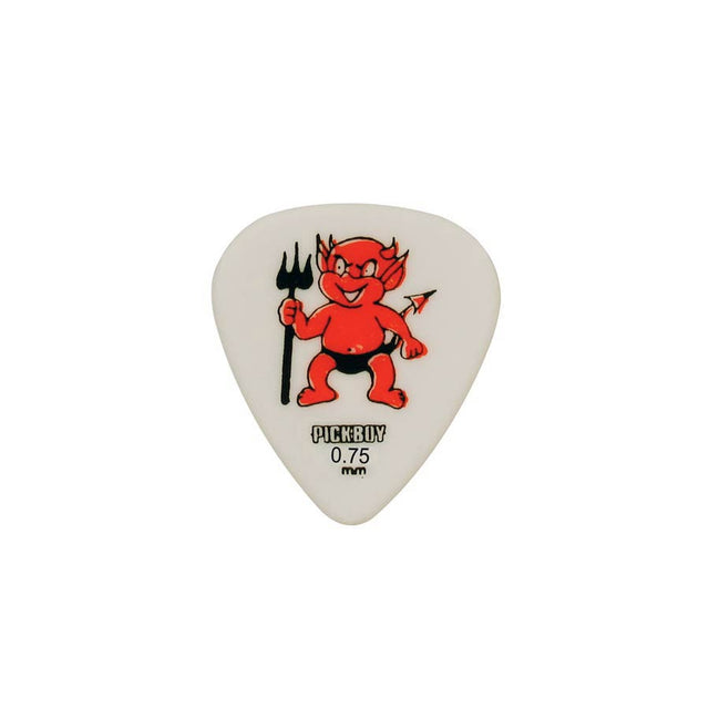 Pickboy GP1402-075 0.75 mm. plectra met "red devil"-design, 50-pack