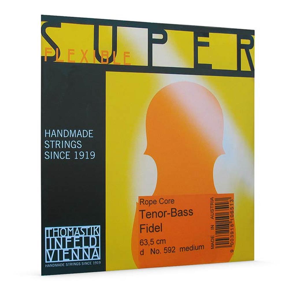 Thomastik Infeld TH-592 D-2 string for tenor/bass vielle (fiddle), 63,5cm (vibr) rope core, chrome