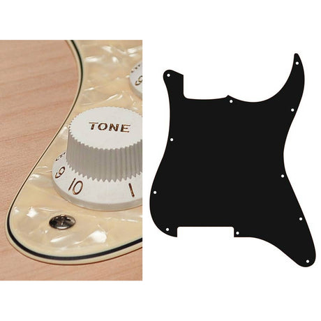 Boston ST-300-PC pickguard, Stallion, no holes only screw holes , 3 ply, pearl cream