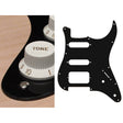 Boston ST-122-B pickguard, Stallion, SSH, 2 pot holes, 3-5 switch, 1 ply, black