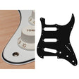 Boston ST-313-W pickguard, Stallion, standard, SSS, 3 pot holes, 3-5 switch, 3 ply, white