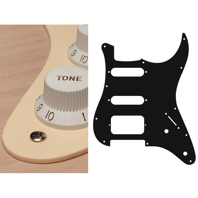 Boston ST-122-C pickguard, Stallion, SSH, 2 pot holes, 3-5 switch,1 ply, cream