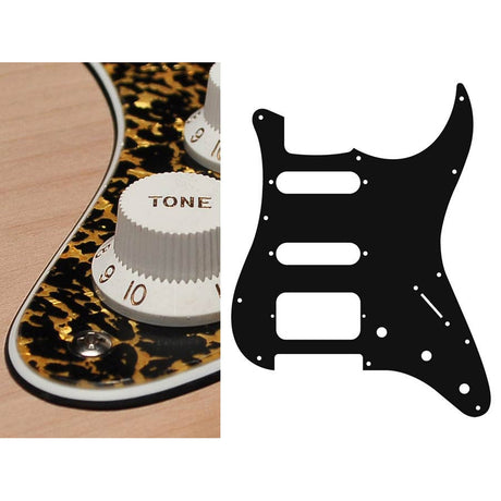 Boston ST-323-RP pickguard, Stallion, SSH, 3 pot holes, 3-5 switch, 3 ply, tiger pearl