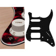 Boston ST-323-RR pickguard, Stallion, SSH, 3 pot holes, 3-5 switch, 3 ply, tiger red