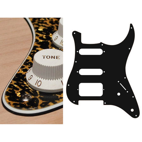 Boston ST-322-RP pickguard, Stallion, SSH, 2 pot holes, 3-5 switch, 3 ply, tiger pearl