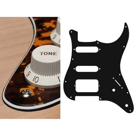 Boston ST-322-RY pickguard, Stallion, SSH, 2 pot holes, 3-5 switch, 3 ply, tiger yellow