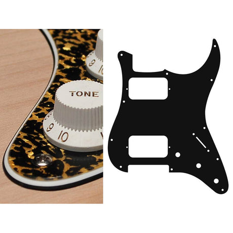 Boston ST-333-RP pickguard, Stallion, HH, 3 pot holes, 3-5 switch, 3 ply, tiger pearl