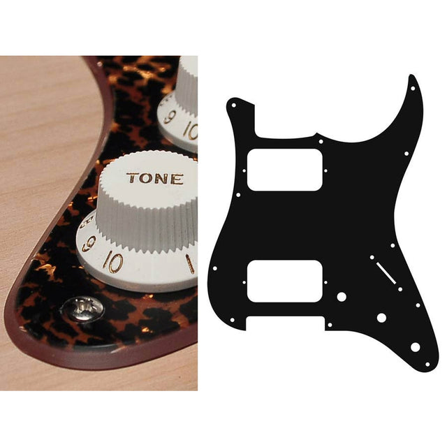 Boston ST-233-RBP pickguard, Stallion, HH, 3 pot holes, 3-5 switch, 2 ply, tiger brown pearl