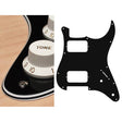 Boston ST-432-B pickguard, Stallion, HH, 2 pot holes, 3-5 switch, 4 ply, black