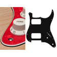 Boston ST-332-PR pickguard, Stallion, HH, 2 pot holes, 3-5 switch, 3 ply, pearl red