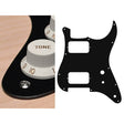 Boston ST-131-BM pickguard, Stallion, HH, 2 pot holes, toggle switch, 1 ply, black matt