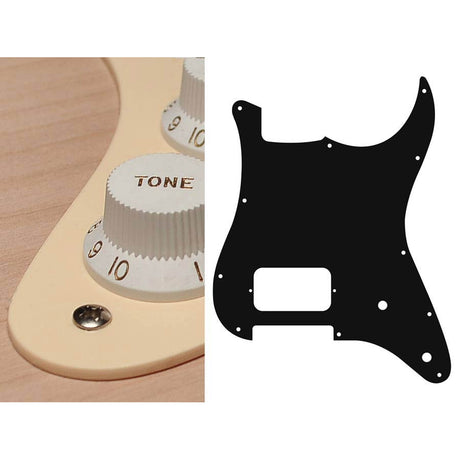 Boston ST-144-C pickguard, Stallion, H, 2 pot holes, 1 ply, cream