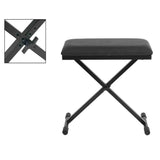 Boston OB-160 keyboardkruk – X-model, zwart met leather look zitting, made in EU