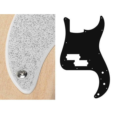 Boston PB-215-SSV pickguard, Puncher bass, standard, 2 ply, sparkling silver