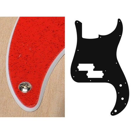 Boston PB-215-SRD pickguard, Puncher bass, standard, 2 ply, sparkling red