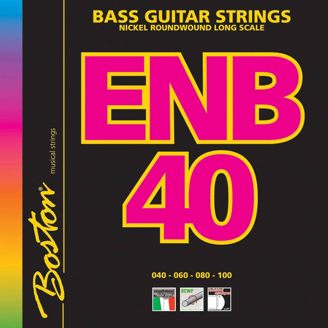 Boston ENB-40 snaren set elektrisch bass, nickel roundwound, light, 040-060-080-100 longscale