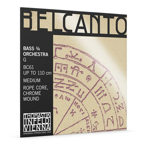 Thomastik Infeld THBC-61 double bass string G-1 3/4 string length 104cm , rope core, chrome