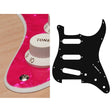 Boston ST-213-PP pickguard, Stallion, standard, SSS, 3 pot holes, 3-5 switch, 2 ply, pearl pink