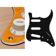 Boston ST-313-PY pickguard, Stallion, standard, SSS, 3 pot holes, 3-5 switch, 3 ply, pearl yellow