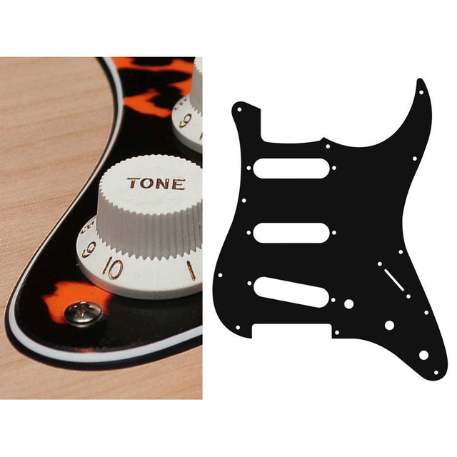 Boston ST-313-WCO pickguard, Stallion, standard, SSS, 3 pot holes, 3-5 switch, 3 ply, wild cat orange