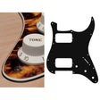 Boston ST-333-MY pickguard, Stallion, HH, 3 pot holes, 3-5 switch, 3 ply, marble yellow