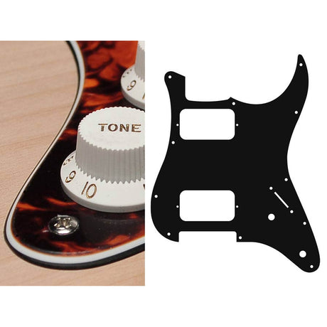 Boston ST-332-MO pickguard, Stallion, HH, 2 pot holes, 3-5 switch, 3 ply, marble orange