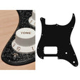 Boston ST-244-SBK pickguard, Stallion, H, 2 pot holes, 2 ply, sparkling black