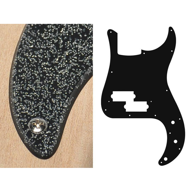 Boston PB-215-SBK pickguard, Puncher bass, standard, 2 ply, sparkling black