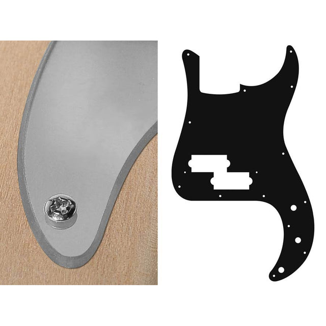 Boston PB-215-MC pickguard, Puncher bass, standard, 2 ply, mirror chrome