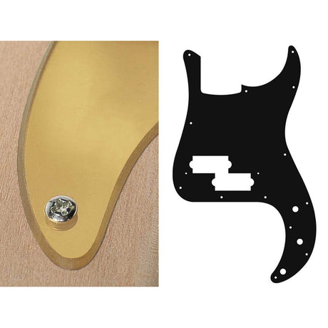 Boston PB-215-MG pickguard, Puncher bass, standard, 2 ply, mirror gold