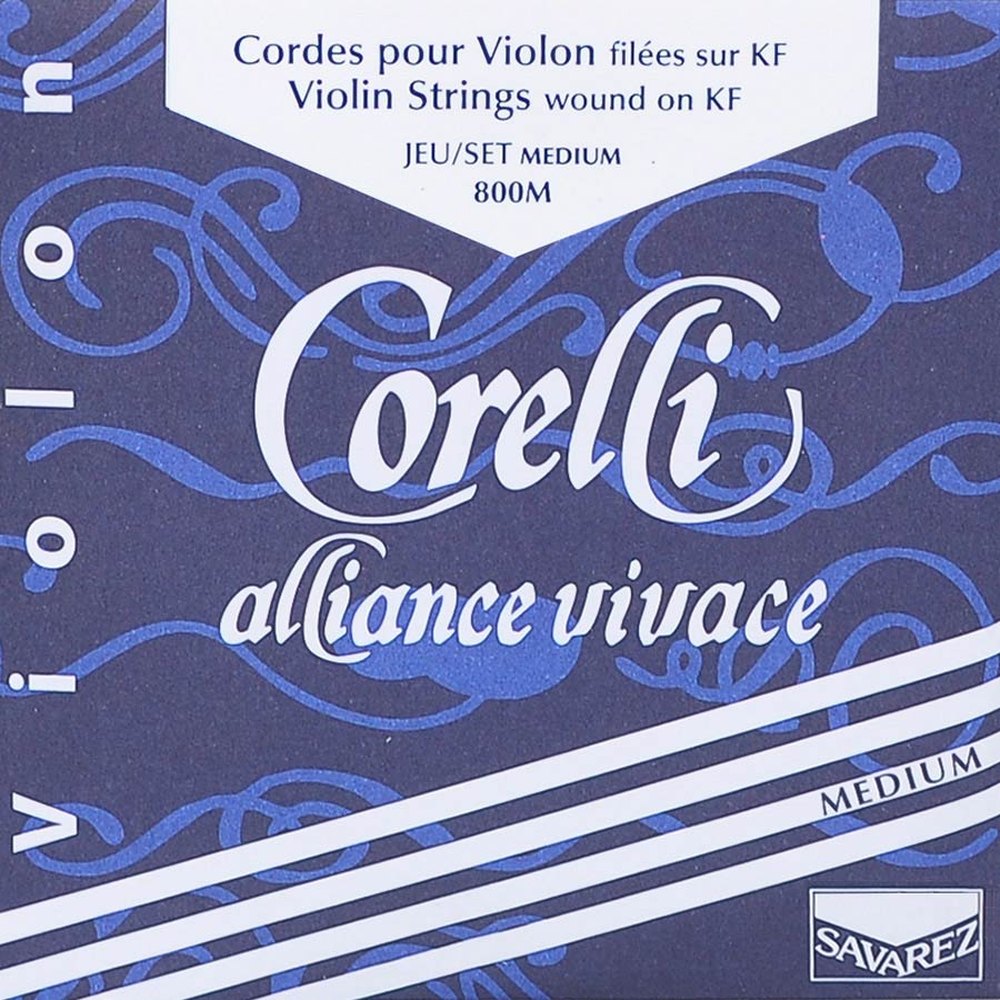 Corelli CO-800-M violin string set 4/4, medium, consists of CO-801-M, CO-802-M, CO-803-M and CO-804-M