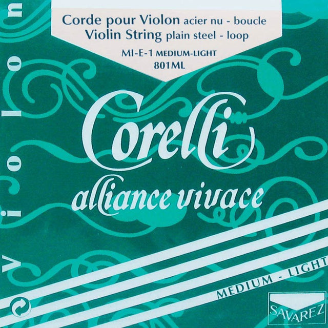 Corelli CO-801-ML violin string E-1 4/4,medium light, steel, loop