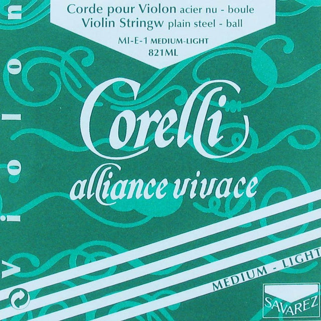 Corelli CO-821-ML violin string E-1 4/4,medium light, steel, ball