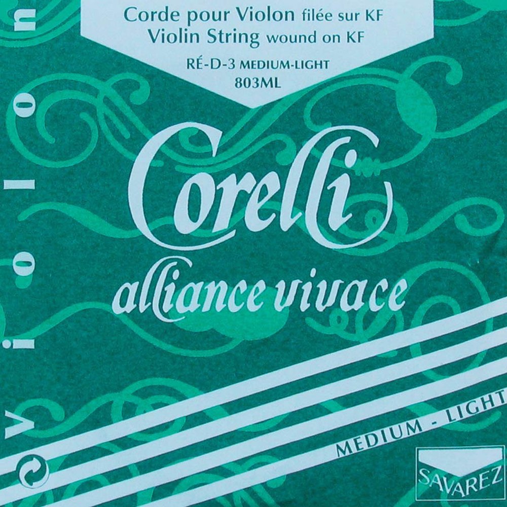 Corelli CO-803-ML violin string D-3 4/4,medium light, alliance KF, aluminum-silver