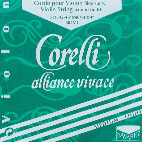 Corelli CO-804-ML violin string G-4 4/4,medium light, alliance KF, aluminum-silver alloy